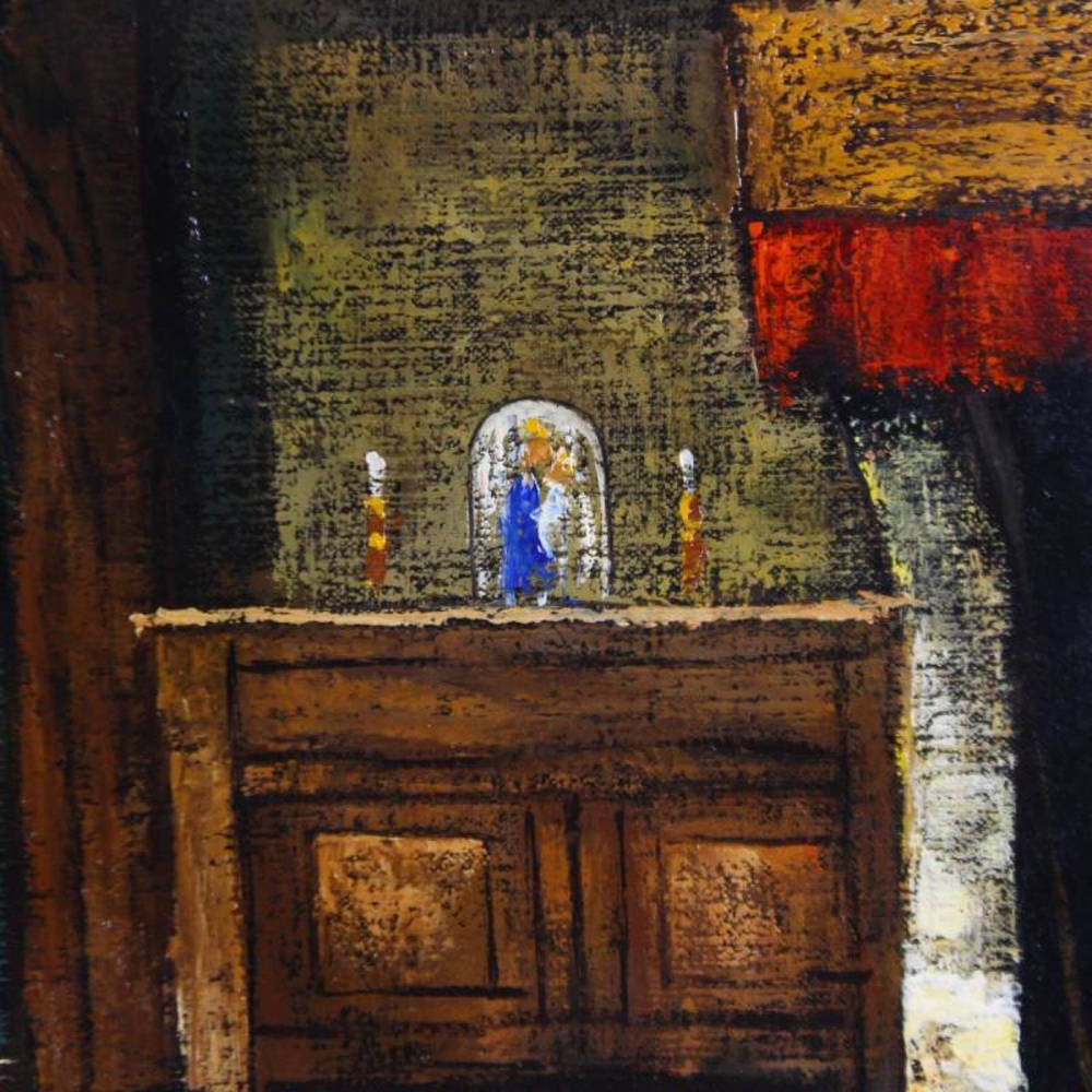 Винтаж: Картина: «Interieur flamand / Фламандский интерьер»