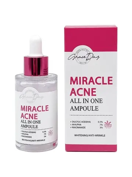 GRACE DAY - СЫВОРОТКА ДЛЯ ЛИЦА ДЛЯ ПРОБЛЕМНОЙ КОЖИ MIRACLE ACNE ALL IN ONE AMPOULE, 50 МЛ.