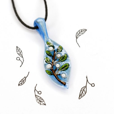 Медальон “Надежда” (роспись и п/д камни)