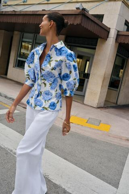 ZARA РУБАШКА ИЗ ПОПЛИНА С ЦВЕТОЧНЫМ ПРИНТОМ, РАЗНОЦВЕТНЫЙ