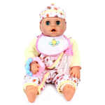 Пупс интерак. "Крошка" звук, растут зубы, двигает язык, желтый (Happy Valley)