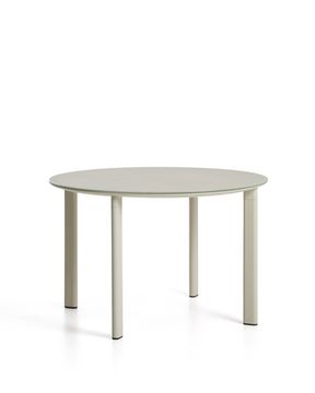 Уличный стол Erice из алюминия и закаленного стекла цвета экрю, 120 см