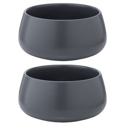 Набор из двух салатников темно-серого цвета из коллекции Essential, 800 мл