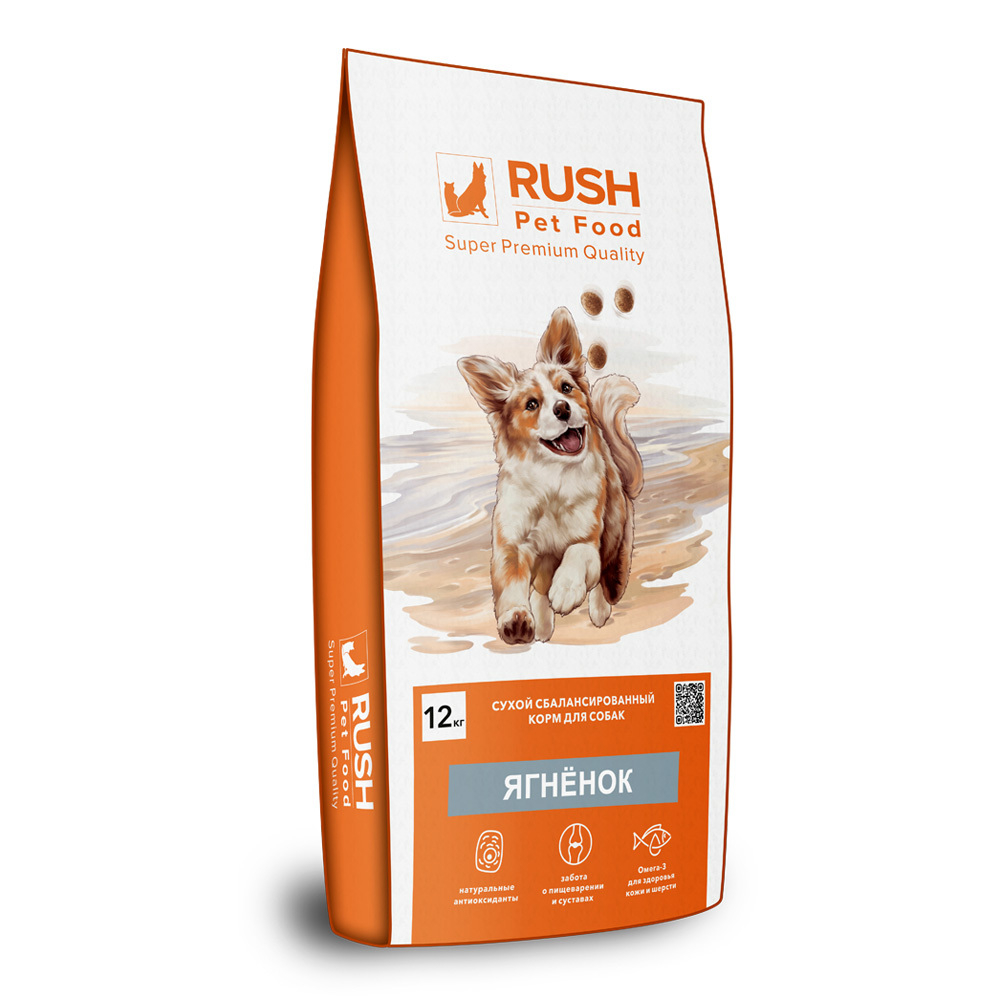 RUSH With Lamb (Раш Ягнёнок) Сухой корм для взрослых собак всех пород с ягненком