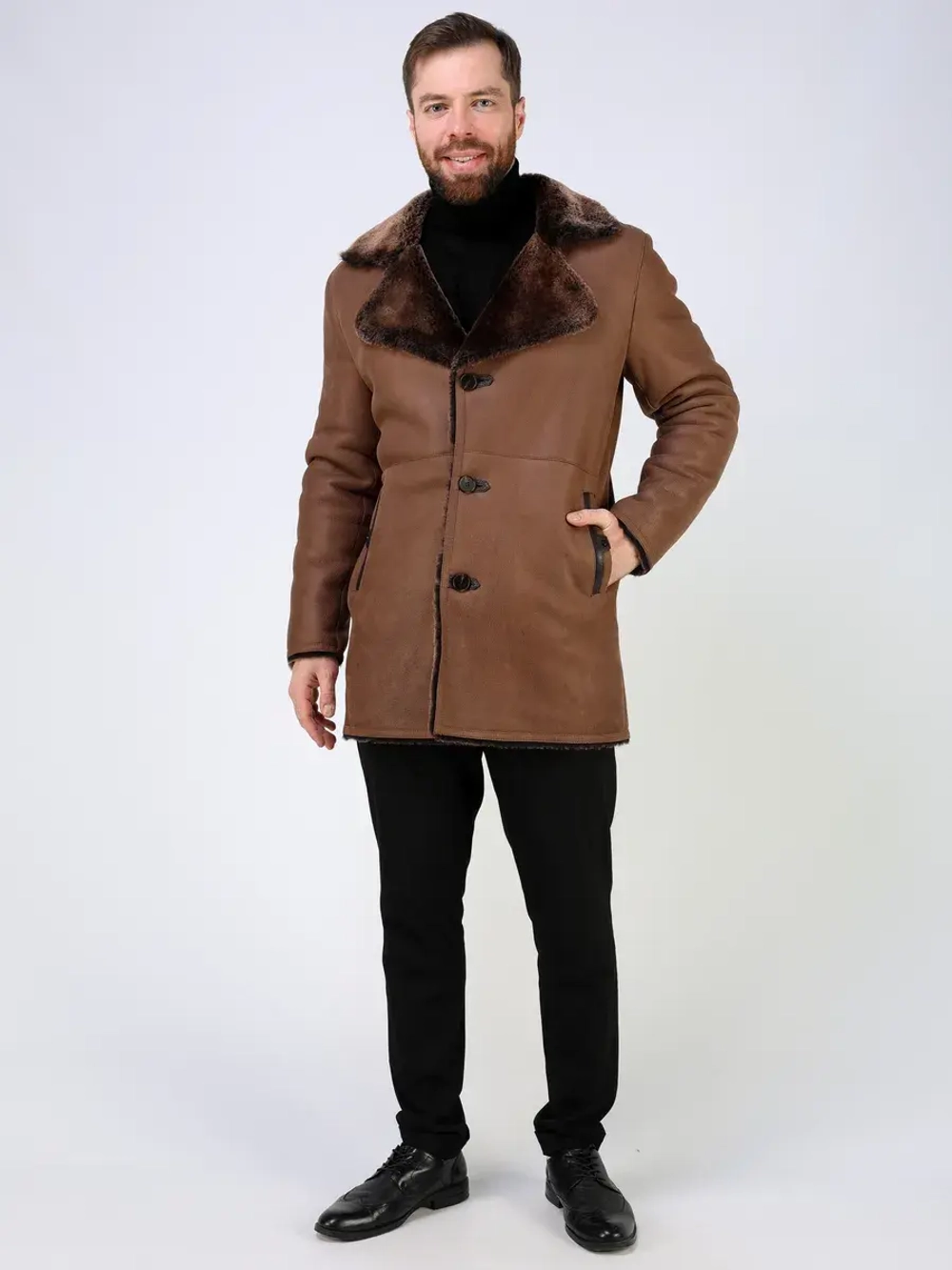 Дубленка зимняя натуральная куртка - пальто