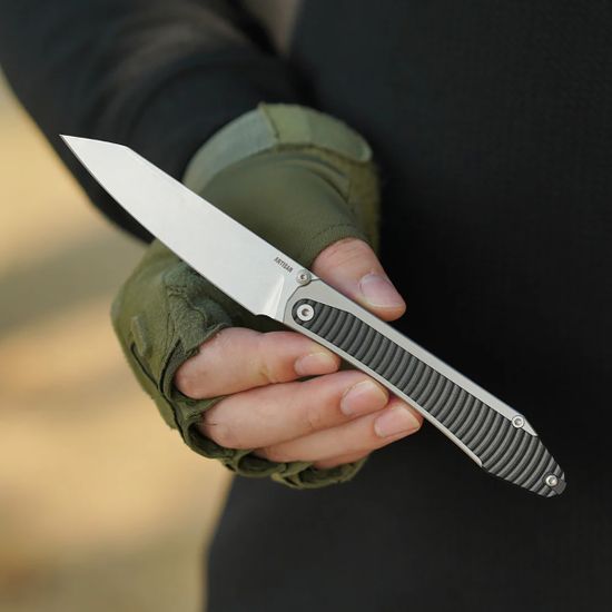 Нож Artisan Cutlery 1886G-GY Trust с клинком из стали CPM S35VN, рукоять Титан/алюминий