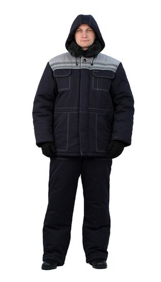 Костюм зимний "Легенда" брюки (черный/серый)