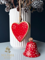 Декор подвесной "Сердечко" 10х1,5х10см + 10см подвес