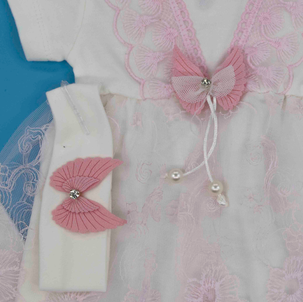 костюм Крылышки ангела платье + штанишки 4643