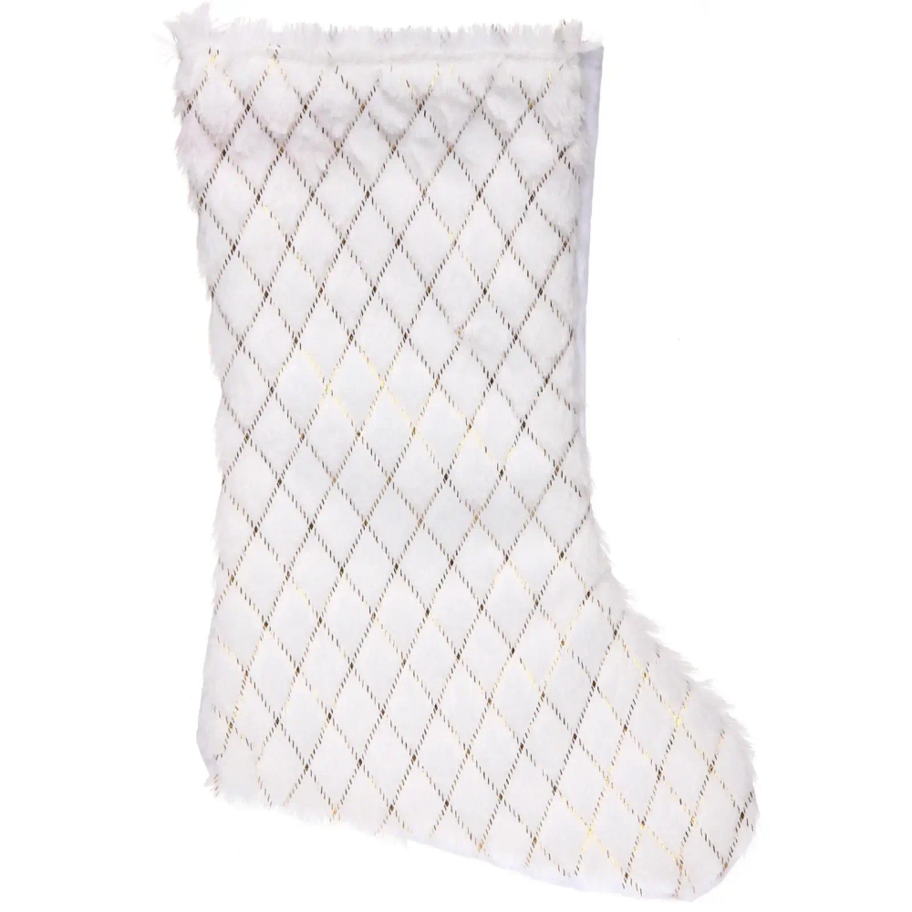 Носок новогодний «Новогодний образ» 32 X 22 см, Белый микс