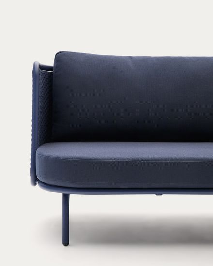 Уличный 3-местный диван Sedalis из алюминия и синей веревки 210 см La Forma Испания 