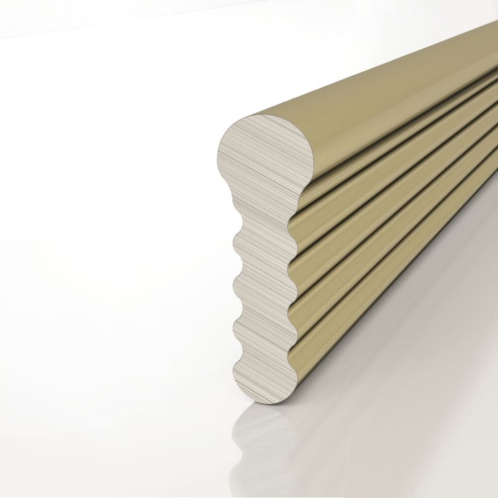 Теневой профиль разделительный анодированный латунный, 3000x3x8,5 мм