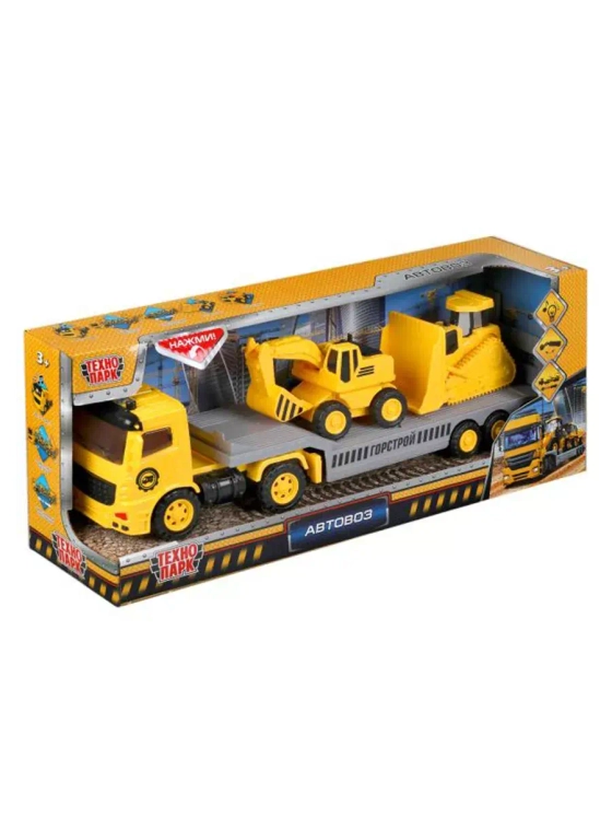 Игрушечный транспорт автовоз Стройка звук свет 34,5 см