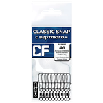 Вертлюг с застёжкой Crazy Fish Classic snap CSNWS -