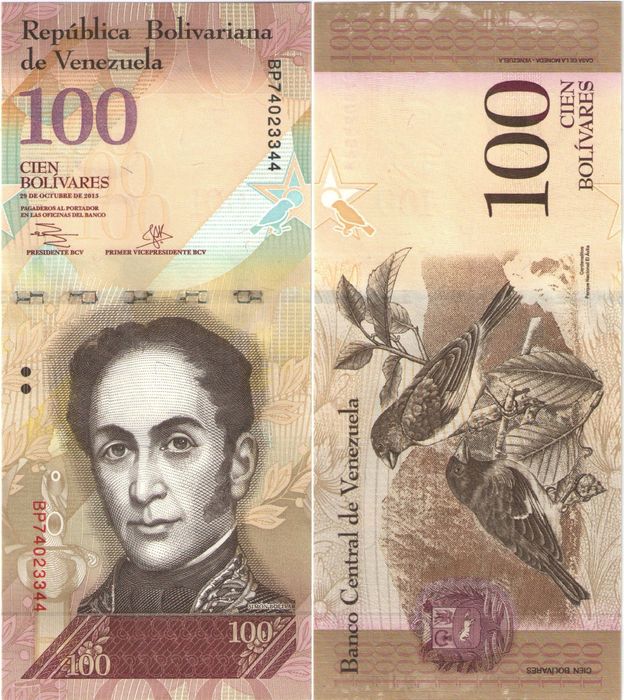 100 боливаров 2013 Венесуэла