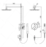 Душевая система RGW Shower Panels SP-52-1B 511408521-04 черная