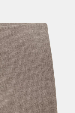 ZARA ЮБКА МИДИ ИЗ МЯГКОЙ ТКАНИ, КОРИЧНЕВЫЙ МЕЛАНЖ