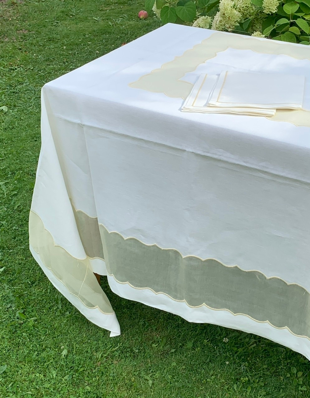 Скатерть 180x270 и 12 салфеток Palombella Tamigi Elite шампань