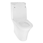 Унитаз напольный Azario FRETTA ROUND 650x340x790 безободковый, в комплекте прямым сиденьем микролифт (AZ-7121A)