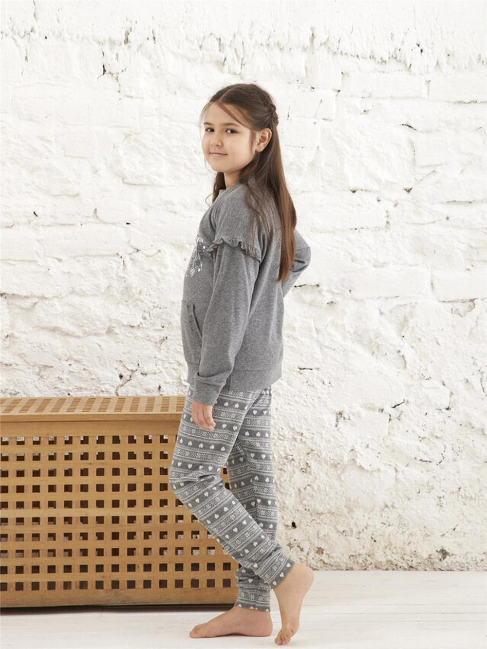 RELAX MODE / Пижама для девочки теплая плотная вискоза хлопок - 10466