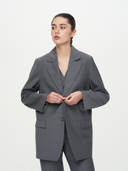 Жакет однобортный прямого силуэта