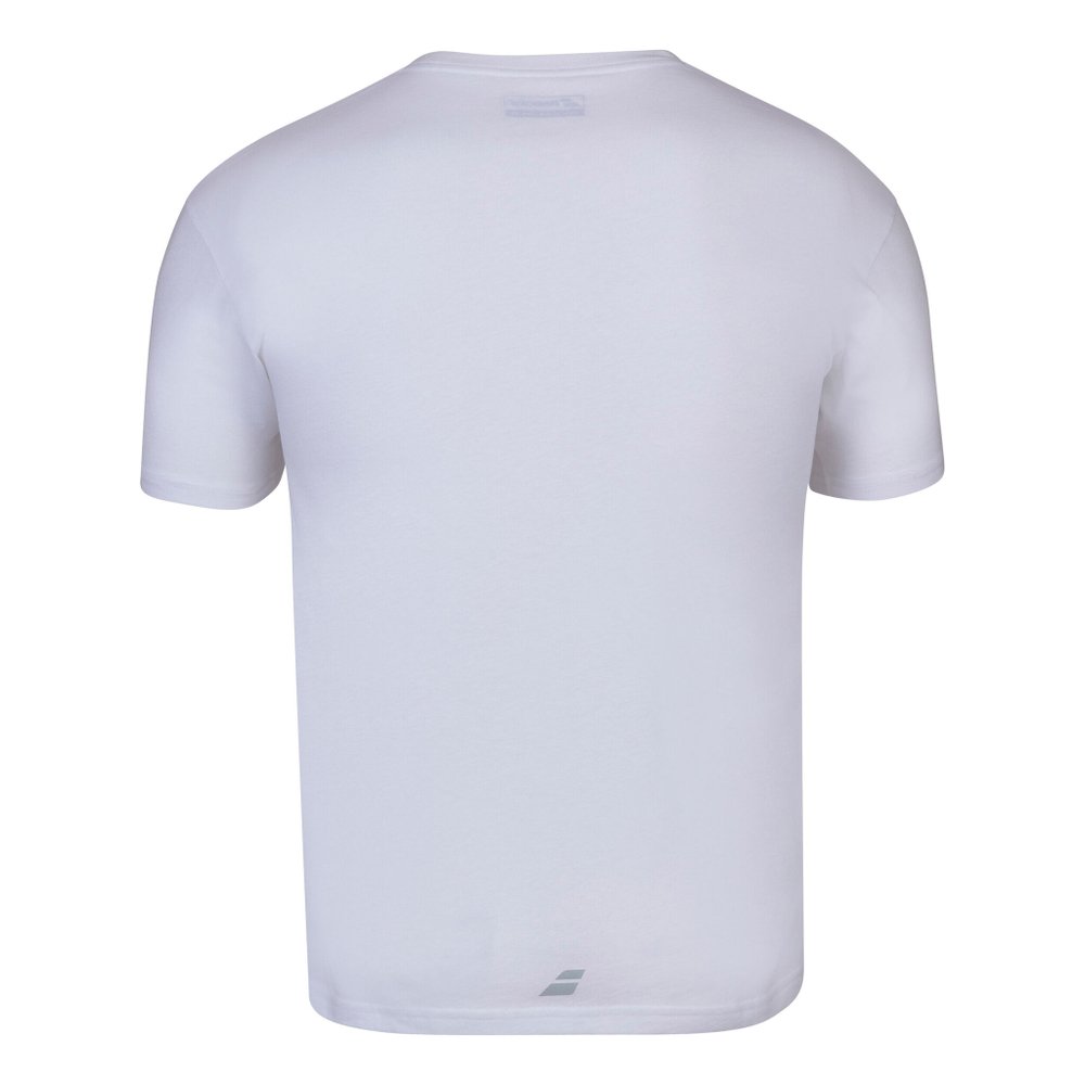 Мужское теннисное поло Babolat Exercise T-Shirt Men - White, Lightgrey