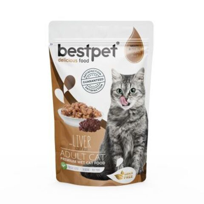 BestPet паучи для взрослых кошек Потрошки в желе, 85 г, 6 шт