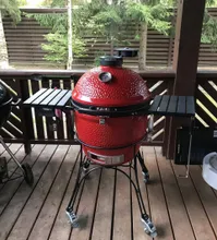 Керамический гриль Kamado Joe Classic II, 46 см (красный), с ножками и столиками
