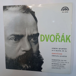 Винтажная виниловая пластинка LP Dvorak Дворжак,Smetana Quartet, Members Of The Vlach Quartet String Quartett in F Major, Op. 96 Terzetto For Two violins And Viola, Op. 74 (Чехословакия 1962)