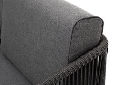 "Канны" модульная угловая лаунж-зона из роупа (веревки), цвет темно-серый