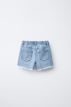 ZARA ДЖИНСОВЫЕ ШОРТЫ, ГОЛУБОЙ