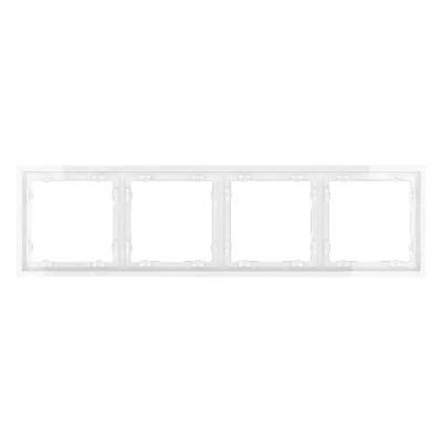 Рамка пластиковая VOLTUM S70 на 4 поста, (белый глянцевый)