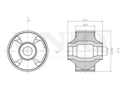 Сайлентблок задний переднего нижнего рычага UNIO RMP-20171