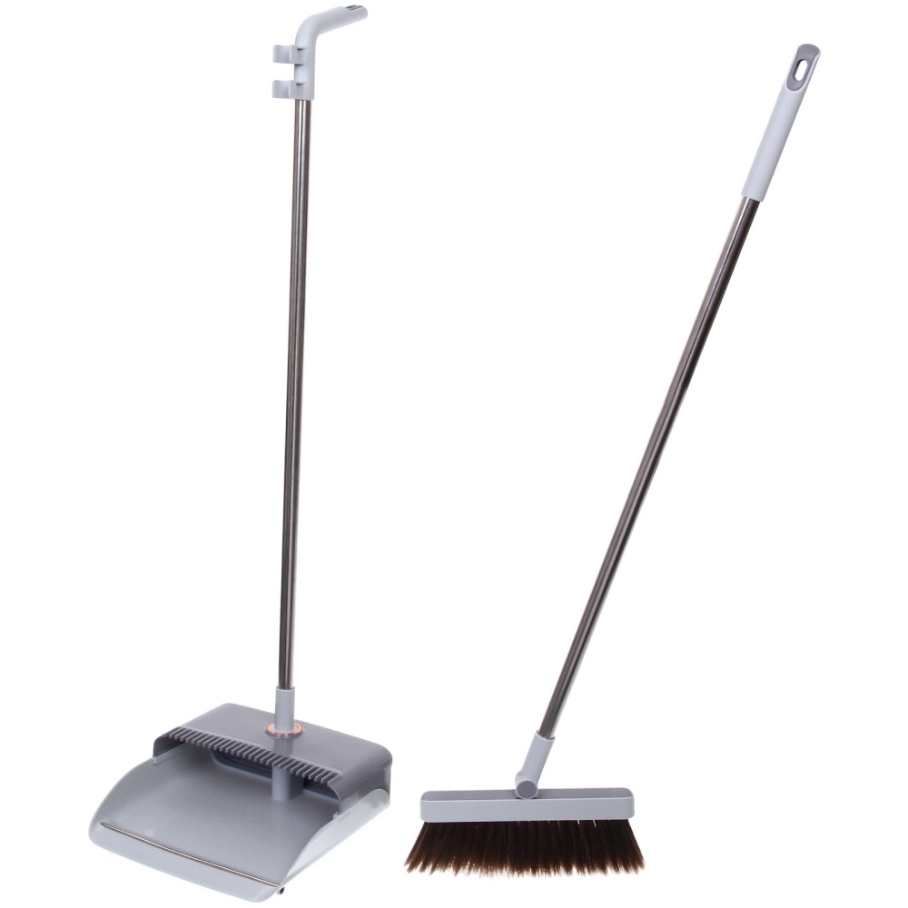 Набор для уборки, щетка для пола с совком «Gray» 015