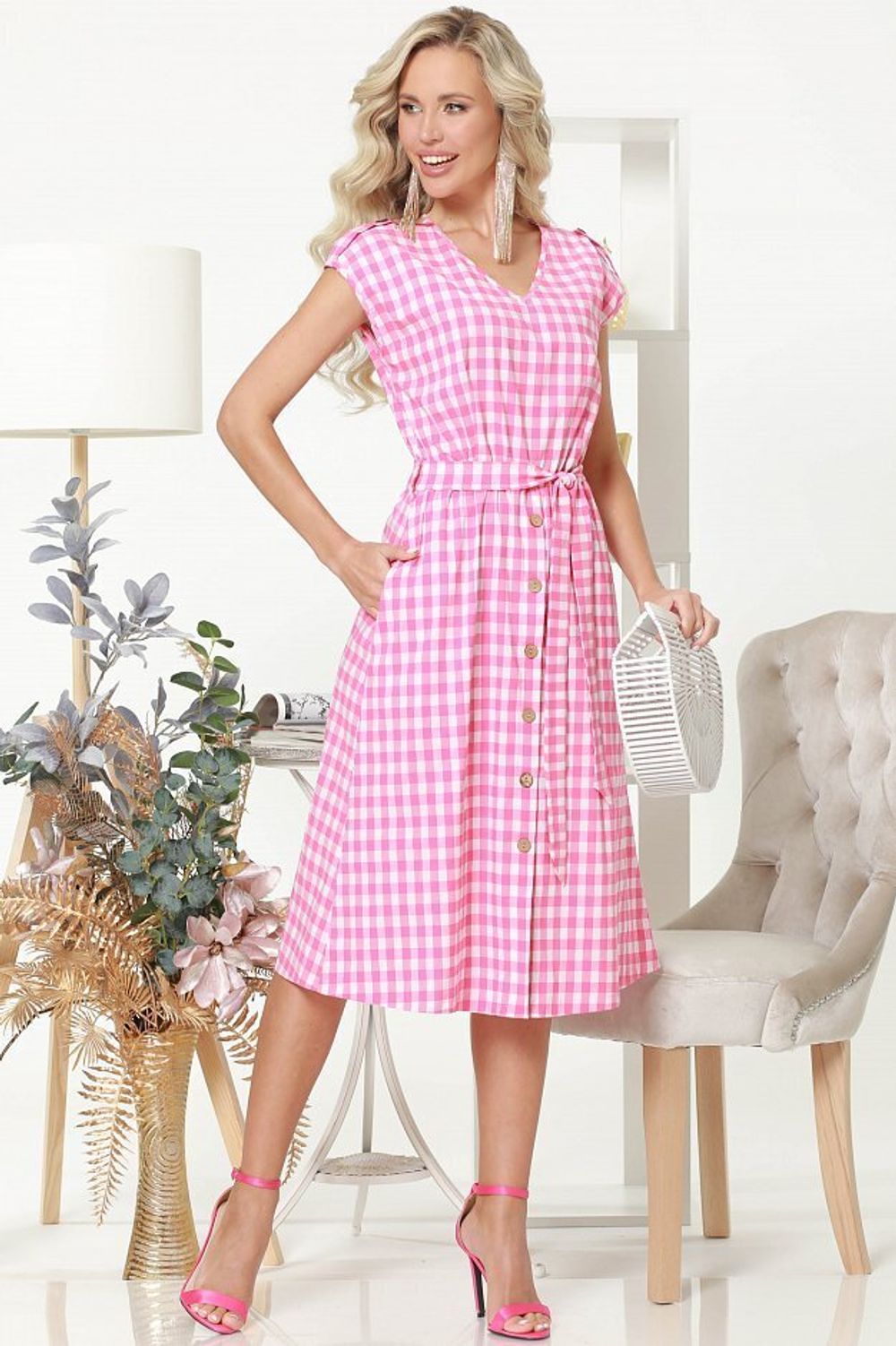 Платье Лучшие мгновения, клетка DStrend (Акция)