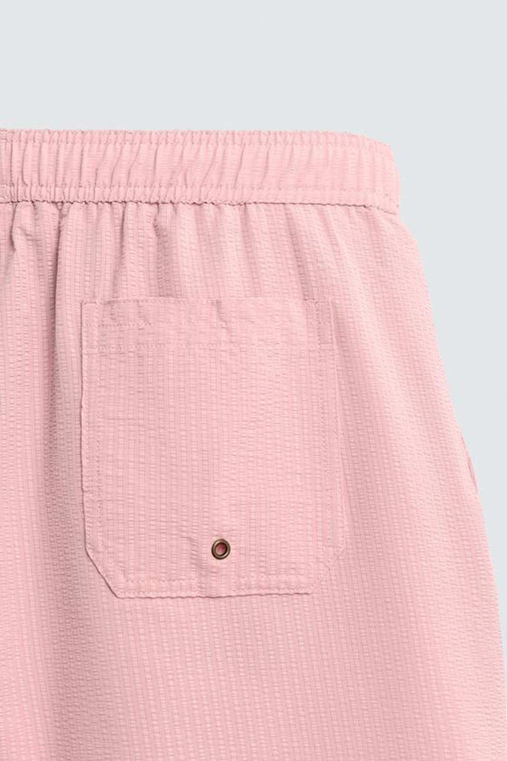 ZARA ДЛИННЫЕ ПЛАВКИ ИЗ ЖАТОЙ ТКАНИ, РОЗОВЫЙ