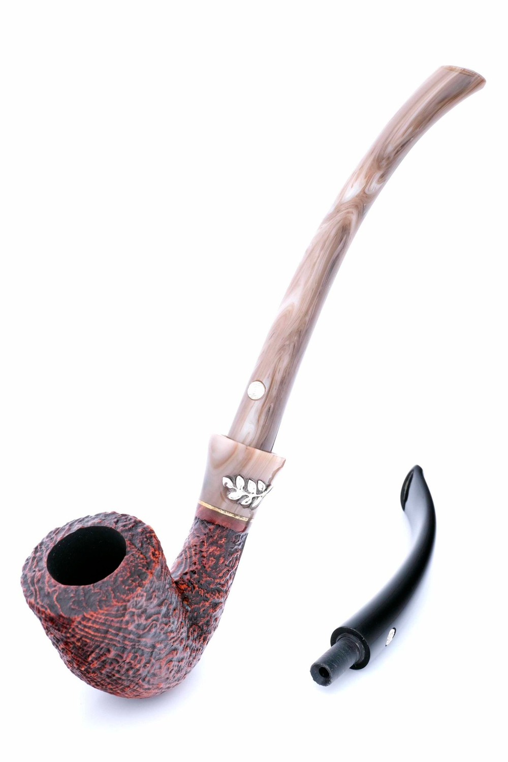 Курительная трубка Mastro De Paja Oliva c двумя мундштуками M081-1