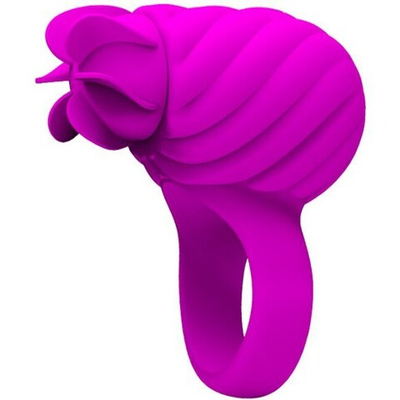 Перезаряжаемое эрекционное кольцо с ротационным клиторальным стимулятором FRANCES (3 режима) (Цвет: фуксия)