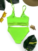 купальник раздельный 3 в 1 с шортами спортивный Adidas