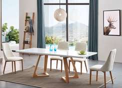 Стол раздвижной Manor, 160-220x90 см, белый лак