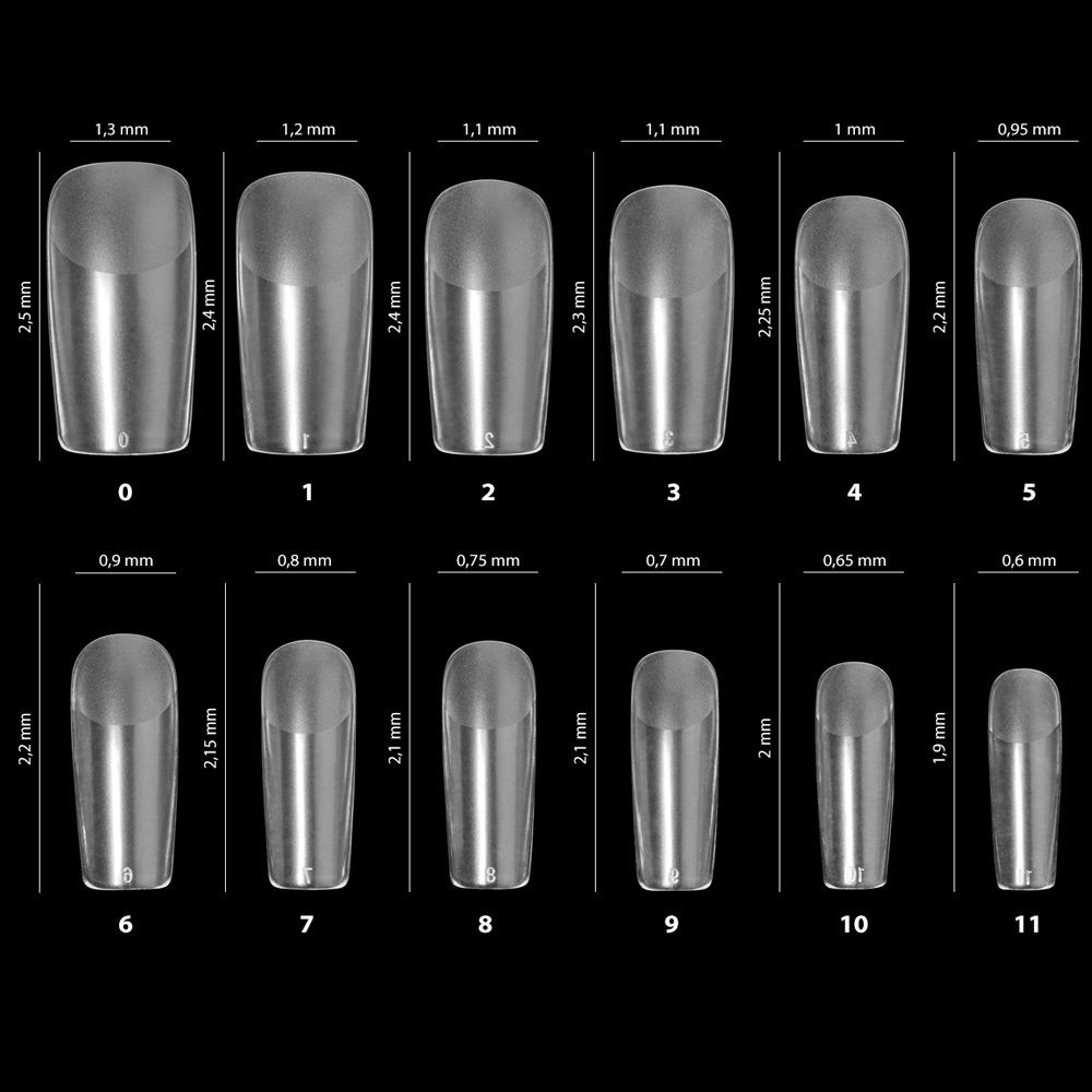 Irisk Gel Tips Гелевые типсы для экспресс наращивания Квадрат, 240ш