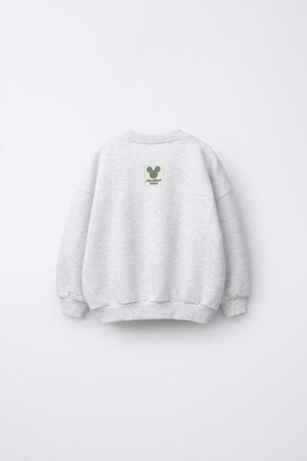 ZARA ТОЛСТОВКА MICKEY MOUSE © DISNEY, СЕРЫЙ МЕЛАНЖ