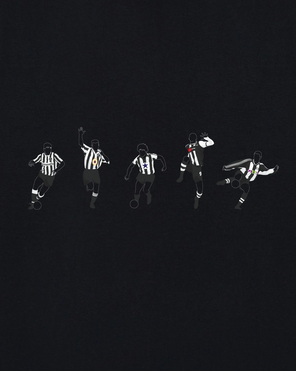 Ньюкасл Юнайтед (футболка) - Легендарные игроки