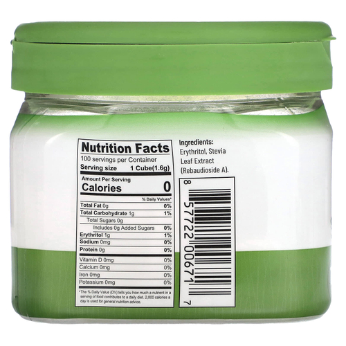 Health Garden, Полностью натуральные кубики стевии, 100 кубиков, 160 г (5,64 унции)
