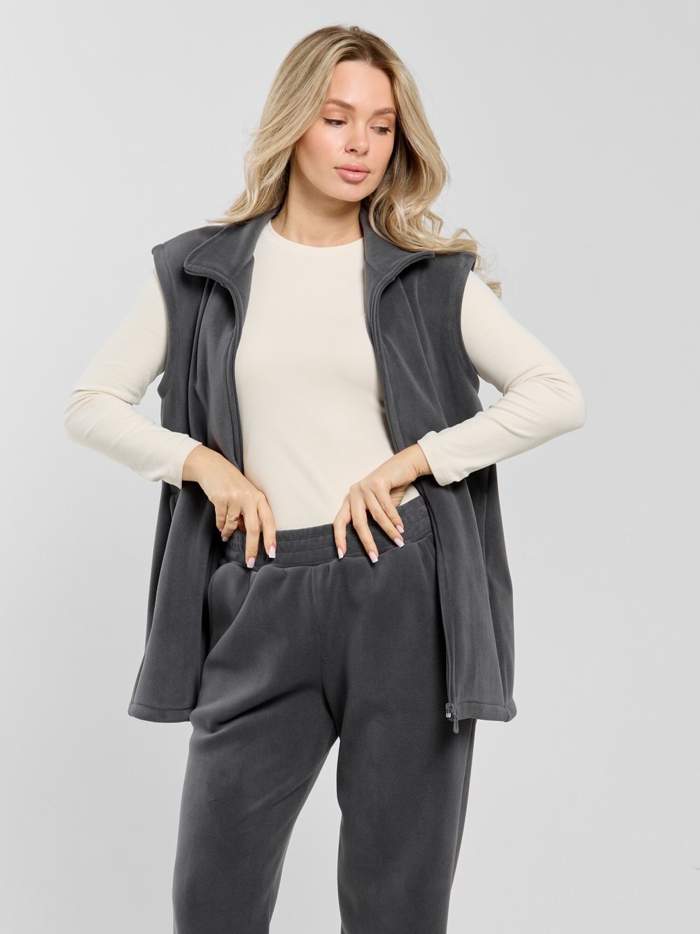 Толстовка (жилетка) Блик-3 Виотекс ГРАФИТОВЫЙ