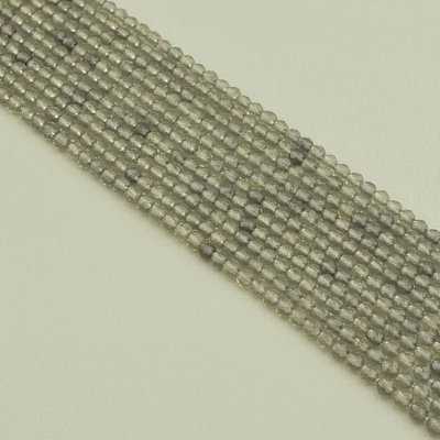 Нитка Шпинель 37 см. 3 мм. (Без замка) - Серая