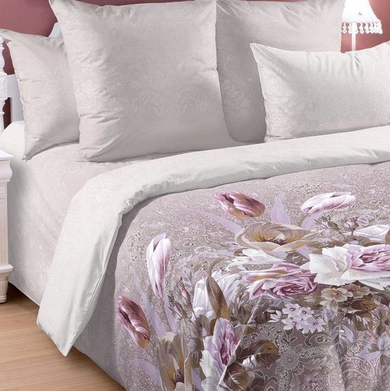 Полуторный комплект постельного белья Букет чувств сатин