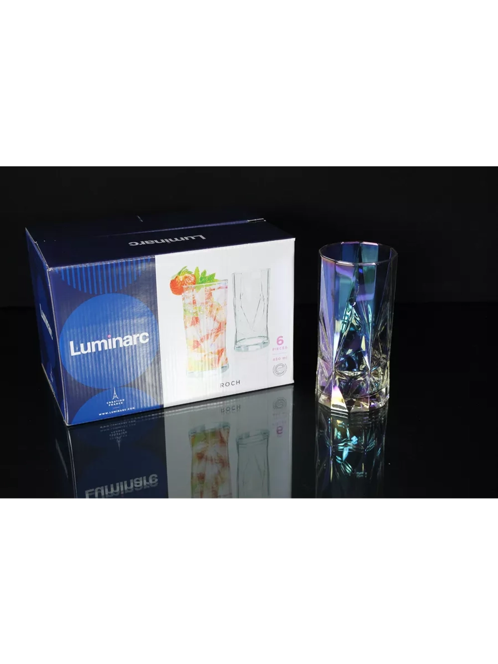 Набор высоких стаканов для напитков 6шт.