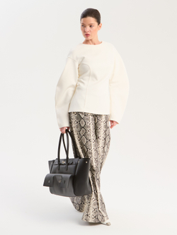 Блуза О-силуэт трикотажная