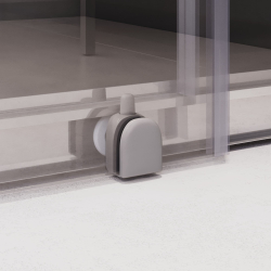 Душевой уголок квадратный, раздвижной с угла - TN-206-J (Прозрачное, 900x900)